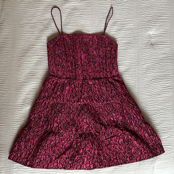 Alice + Olivia Jamila Floral Pink Dress - Picture 1 of 6